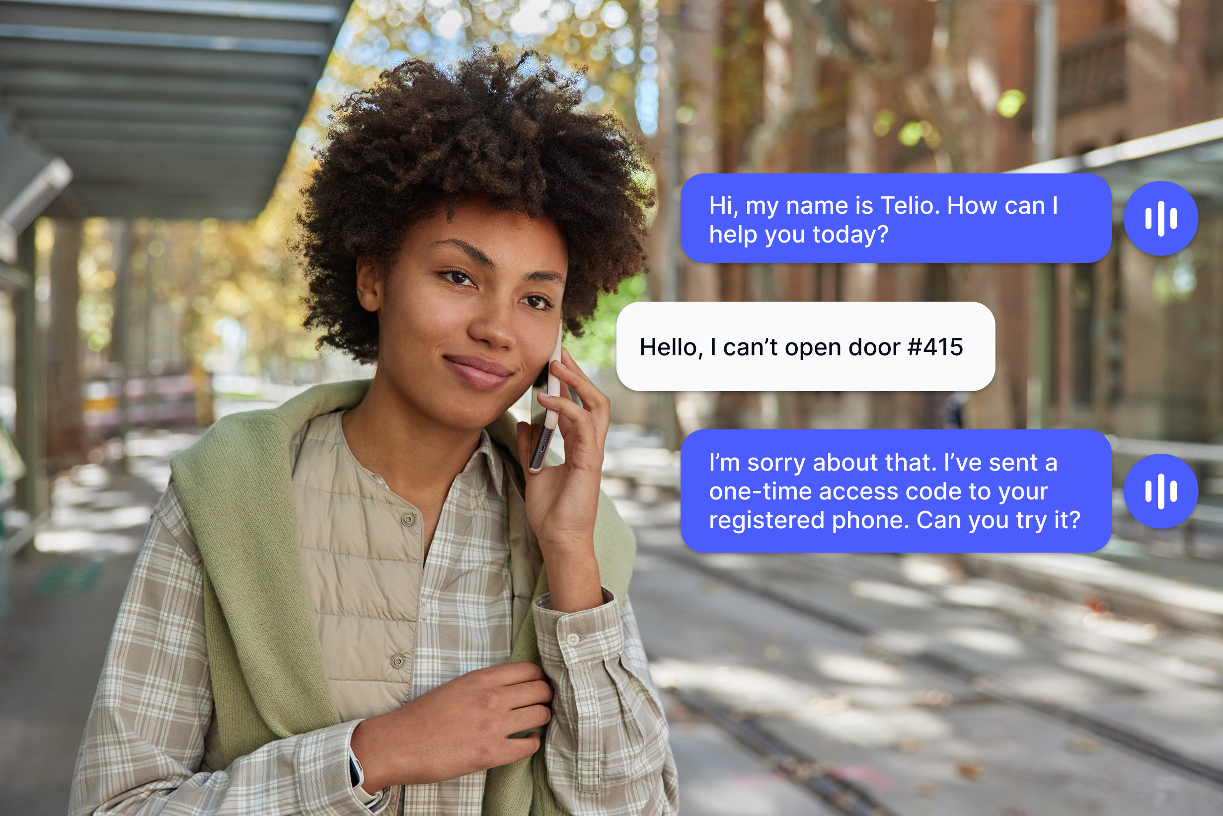 Human-like AI agent interacting with a customer over the phone